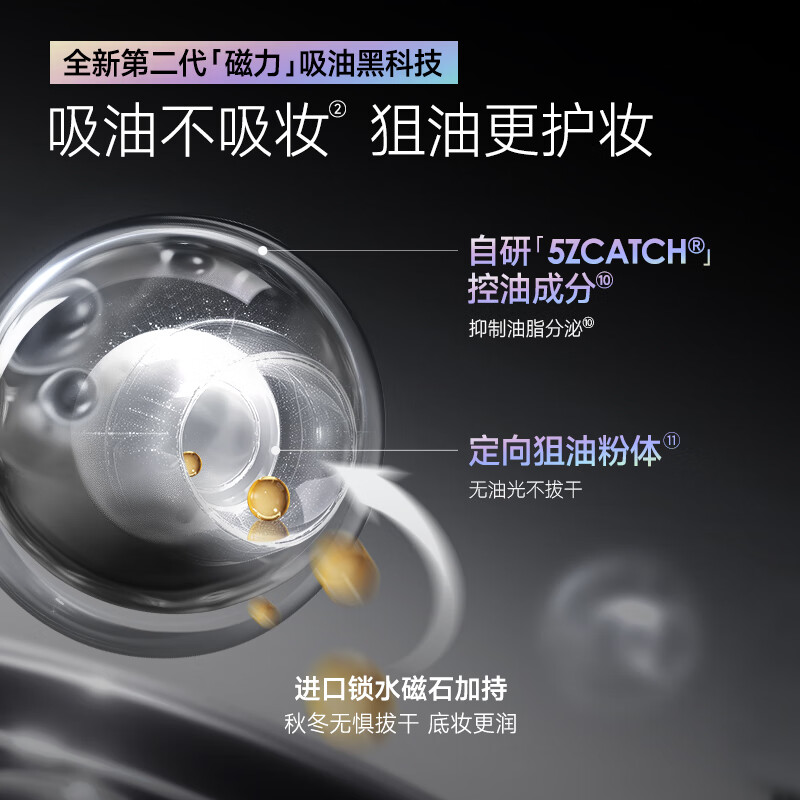 Carslan black magnetic makeup setting spray loose powder moisturizing soft focus non-removing makeup oil control setting makeup (moisturizing version) 30ml portable New Year