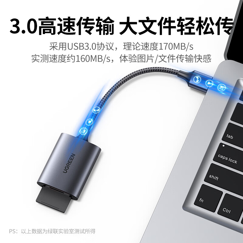 Greenlink USB3.0 high-speed card reader SD/TF card all-in-one card reader supports computers, mobile phones, SLR cameras, driving recorders, monitoring storage memory cards, dual card dual reading