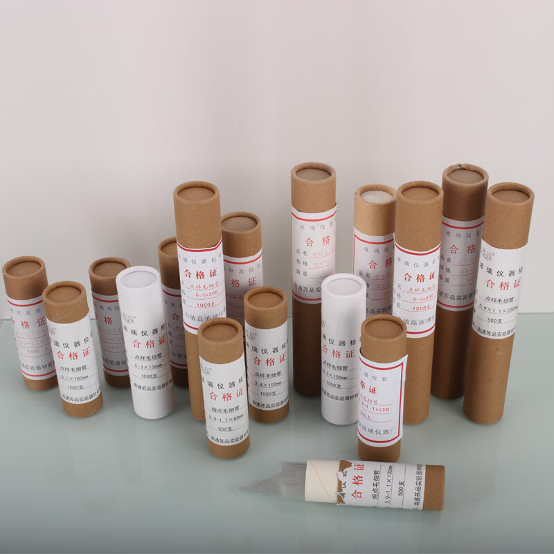 Glass spotting capillary, melting point capillary, inner diameter 0.3 0.5, length 100mm, 1000 pieces/barrel, spotting 0.5*100mm (1000 pieces/barrel)