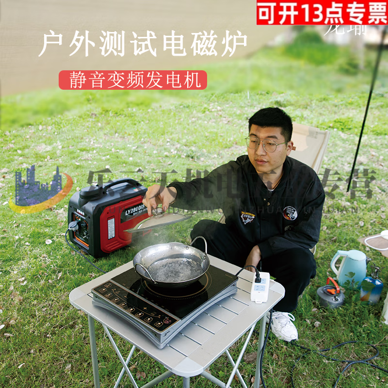 Pupan Low Noise Variable Frequency Gasoline Generator 220V Small Portable Home Outdoor RV Camping Travel Stall Variable Frequency Low Noise - 4500 Watts - Remote Control/Electric Start/Hand