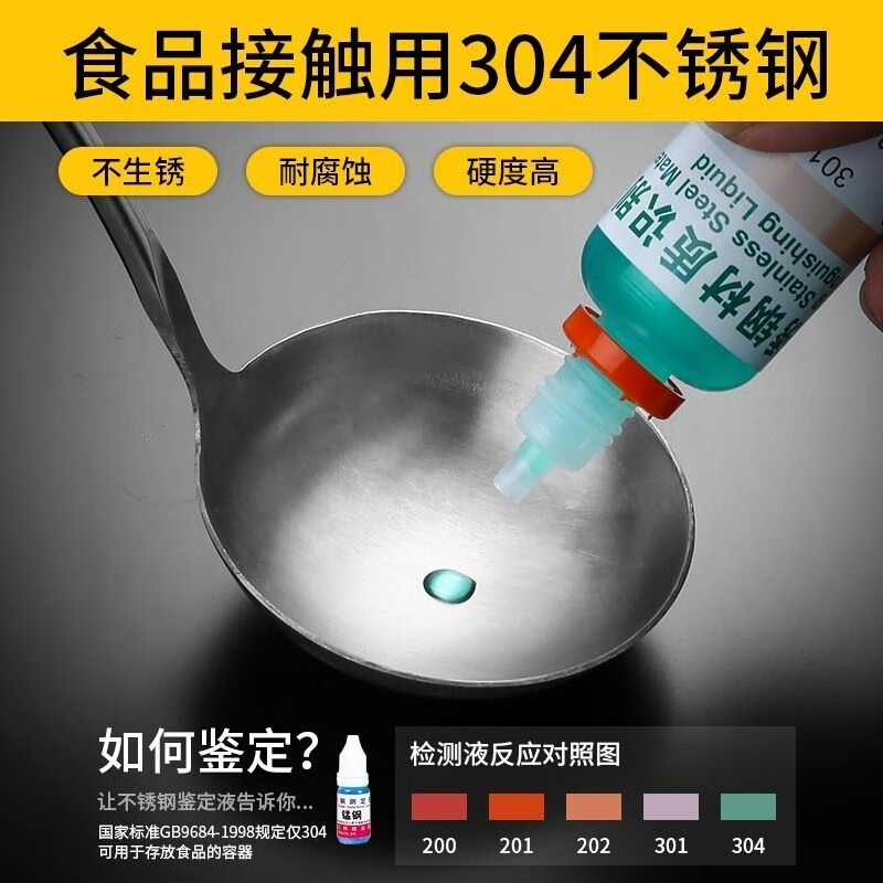 Chuangjingyixuan Food 304 Stainless Steel Hot Pot Spoon Colander Set Household Wooden Handle Small Spoon Special for Soup Commercial Large 304 Stainless Steel Hot Pot Spoon Set Solid Wood Handle