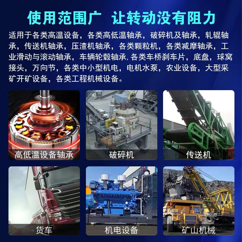 High temperature resistant butter lubricating grease 1000 degrees 600 degrees wear-resistant high-speed bearing automotive engineering machinery lubricant value large barrel * high temperature grease 400 degrees blue 15kg/barrel