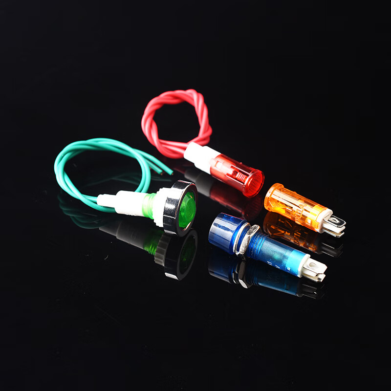 10MM corded indicator light signal light XD10-3 power light XD7-1 work indicator light MDX-11A XD10-3 white 220v (5 pieces)