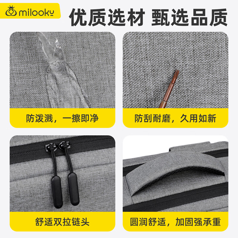 Milooky Backpack Laptop Bag Men's 17.3/18-inch High-end Business Travel Backpack Large Capacity School Bag