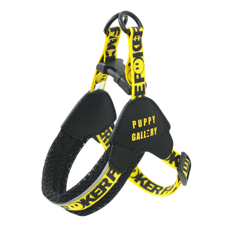 PUPPY GALLERY South Korea imported fun dog harness dog leash dog walking rope pet puppy vest style small and medium-sized dogs Poker face No. 4