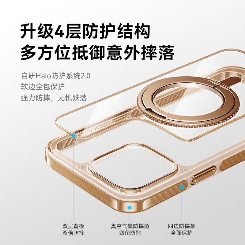 <New> Anker Magnetic Transparent Stand Case for iPhone iPhone 16 Pro Max White