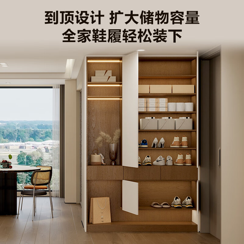 Quanyou (QUANU) Quanyou whole house custom-made bedroom wardrobe integrated storage cabinet living room TV cabinet wall-mounted sideboard entrance entrance cabinet 799/ (for specific plans, please contact customer service)