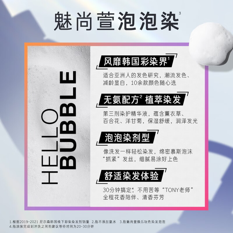 Mei Shangxuan Amore Huanle Playful Hair Color Bubble Hair Dye Cream 95g-7K Green Khaki Brown on clearance