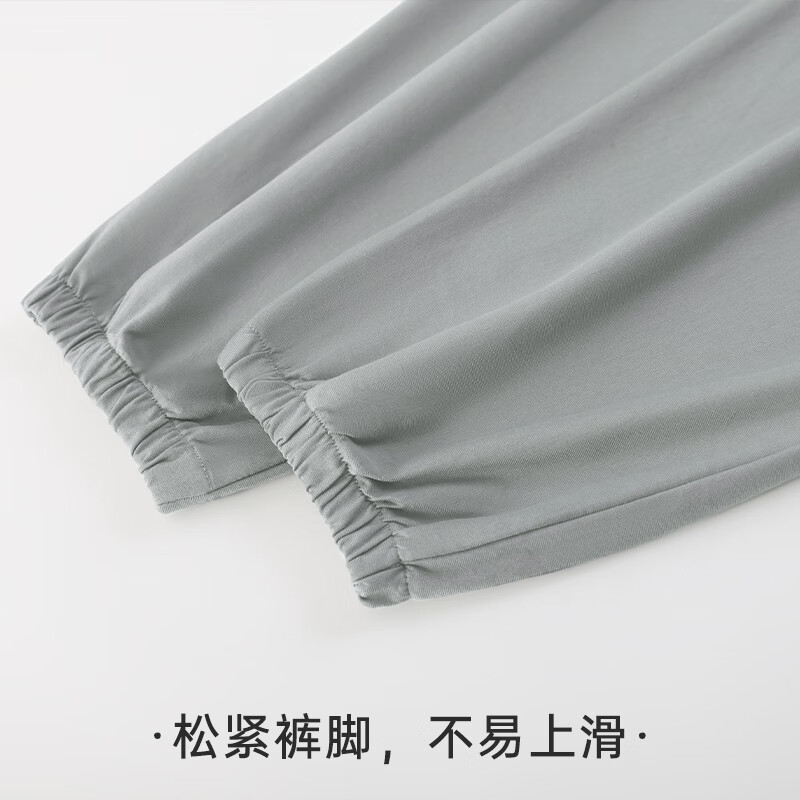 Langsha spring and summer new pajamas men's antibacterial and anti-mite pure cotton men's pajamas, comfortable, breathable and loose home clothes set