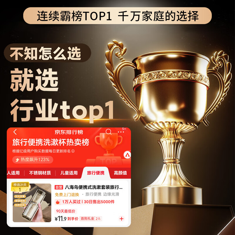 Hahainiao portable toiletry set, travel mouthwash cup, electric toothbrush storage box, a must-have artifact for travel and outings