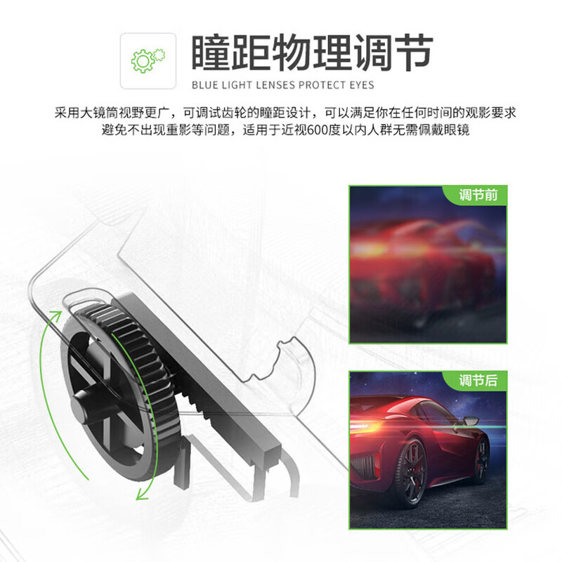 Qianhuan new head-mounted 3D virtual reality VR glasses mobile phone movie game helmet smart digital glasses 1 set of 10th generation VR glasses + 1 remote control