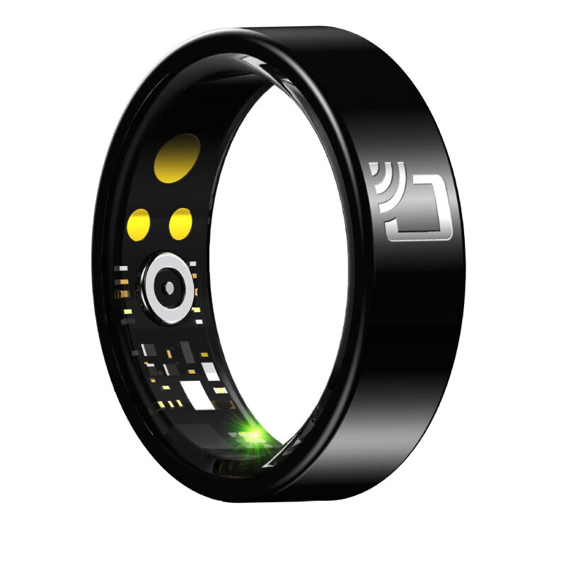 Huawei machine suitable smart ring ceramic heart rate blood pressure blood oxygen health detection sports waterproof sleep monitoring nf 10# obsidian black top with charging compartment NFC