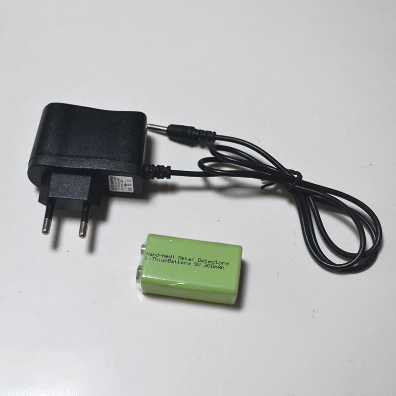 Kezitu handheld metal detector charger battery security stick 9V battery metal detection hand detector accessories yellow charger