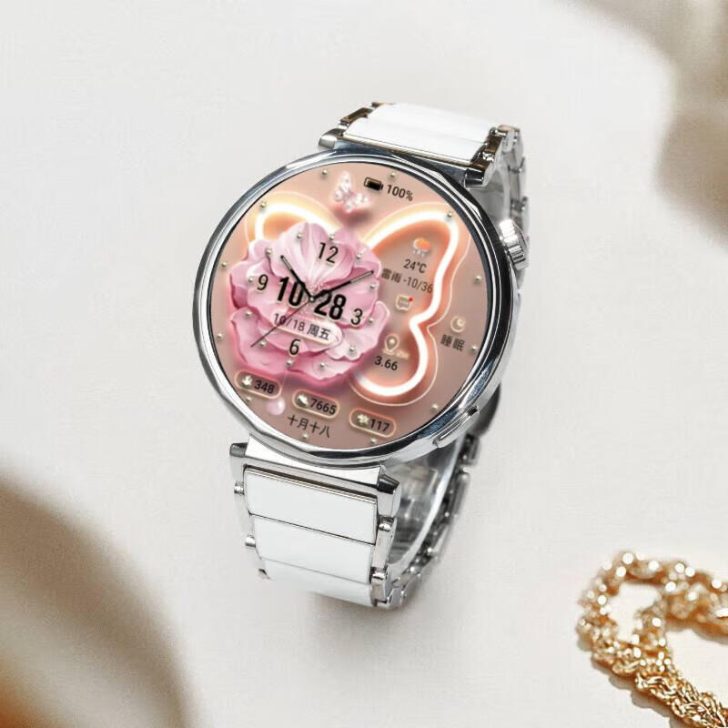 Huawei Chinese Valentine's Day Gift Huawei Watch WATCH GT5 2025 New Huawei New Sports Smart Watch Store Bluetooth Phone Adult Watch Women's Ceramic White Huawei GT5 41mm Ice Crystal Blue + Ceramic White Silver + Full Diamond Ceramic Original Authentic