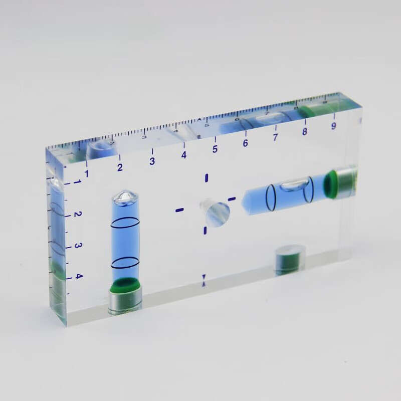 Vinoa fully transparent T-type two-way integrated small household mini level bubble level bubble level 95*13mm transparent T-type non-magnetic