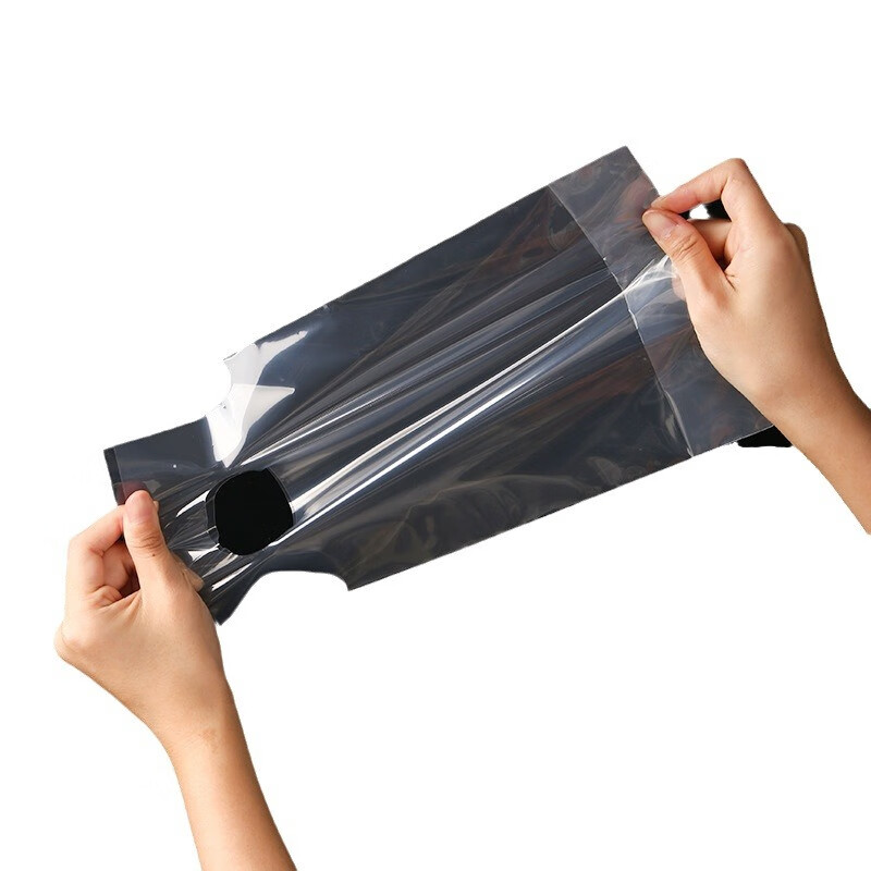 XMSJ milk tea packaging bag highly transparent takeaway coffee drink disposable packaging bag single cup double cup plastic handbag thickened 10 silk 98 caliber single cup bag 50 pieces 500-700ml