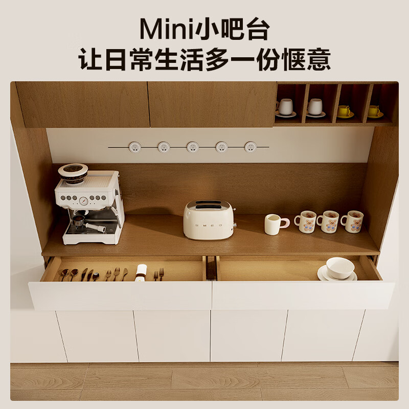 Quanyou (QUANU) Quanyou whole house custom-made bedroom wardrobe integrated storage cabinet living room TV cabinet wall-mounted sideboard entrance entrance cabinet 799/ (for specific plans, please contact customer service)