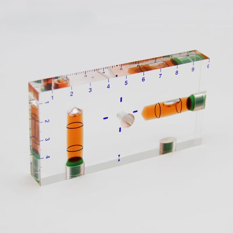 Vinoa fully transparent T-type two-way integrated small household mini level bubble level bubble level 95*13mm transparent T-type non-magnetic