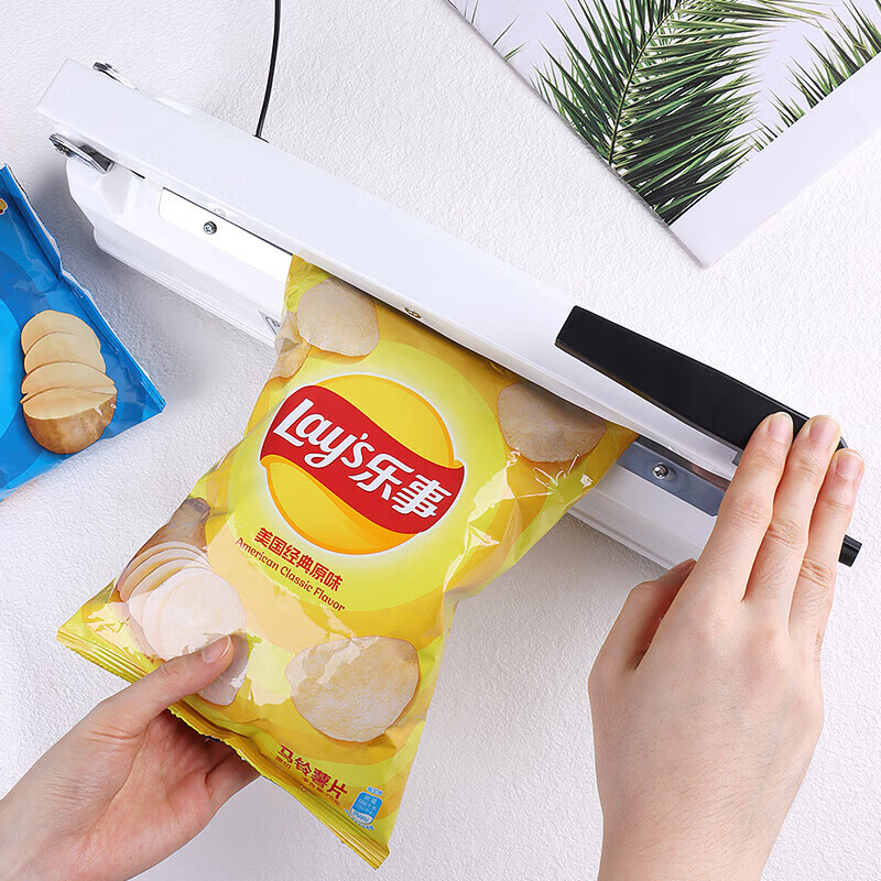 Baijie sealing machine household hand-pressed commercial plastic film sealing machine packaging machine tea sealer packaging machine 20cm sealing length metal body