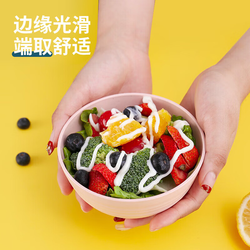 Jieyi bowls, cutlery, bowls and chopsticks set combination, three-piece set for one person, bowl, personal use, single plate, chopsticks, anti-fall, large bowl + small bowl + spoon + chopsticks + plate