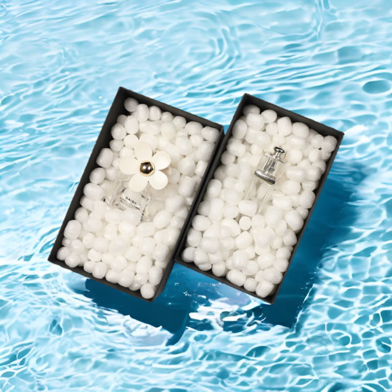 Greenway 15 liters of biodegradable styrofoam filling, starch foam granules, 3D printed parts, shockproof packaging, white extension (non-water soluble/environmentally friendly and low carbon), 35 liters (carton 53*23*29cm)