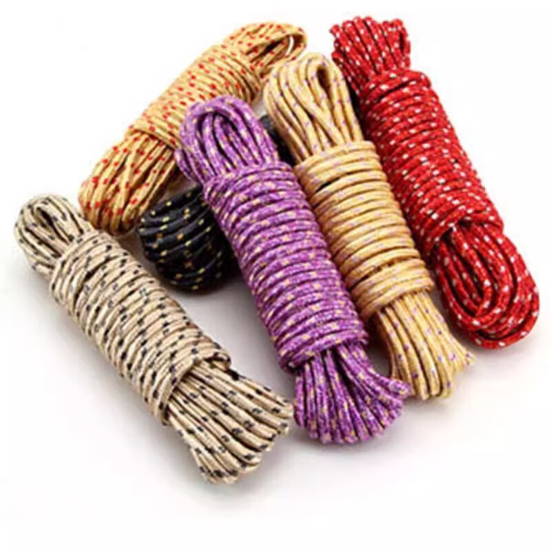 Nylon rope outdoor travel clothesline non-slip and windproof thickened quilt rope nylon rope * 2 pieces