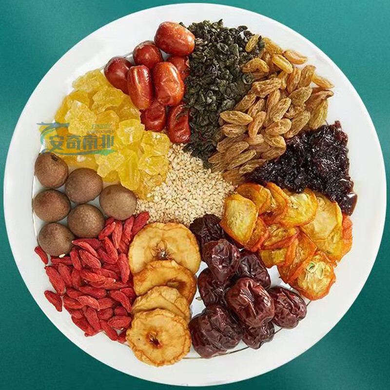 Food Huai Ningxia Babao Tea Rose Sauce Gaiwan Tea Sanbaotai Yinchuan Specialty Authentic Handmade Babao Tea Wolfberry Health Tea Authentic Traditional Old Flavor Babao Tea 900g 75g*12 bags with rose sauce