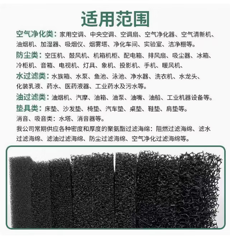 Yan Ding Electric Cabinet Filter Cotton 500mm*500mm*Thickness 5mm Please note the density Delivery time is 7 days