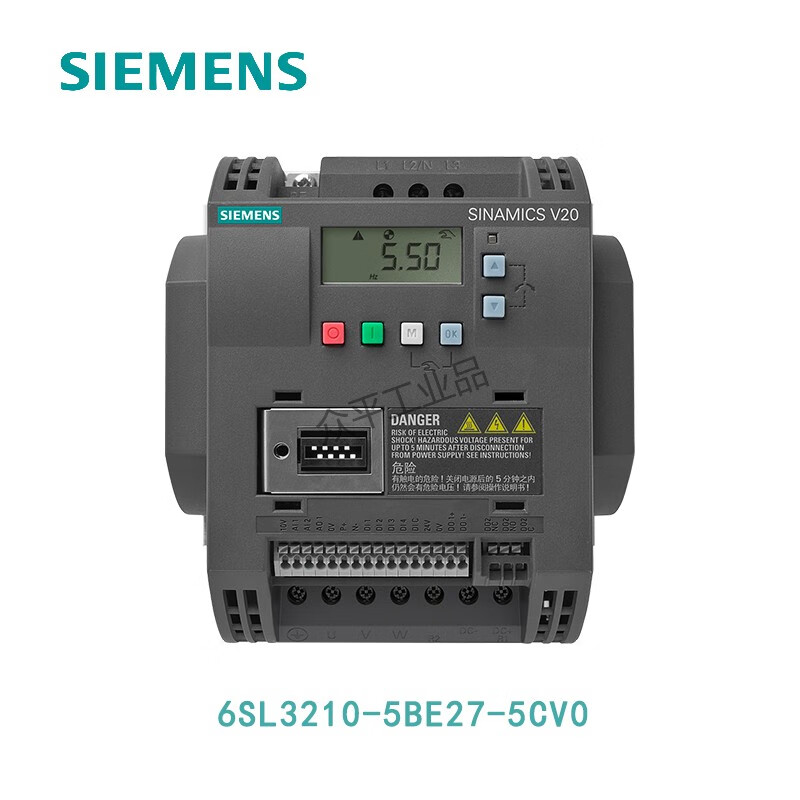 Siemens inverter V20 series 6SL3210-5BE 0.37KW to 30KW 1.3A to 60A 6SL3210-5BE27-5CV0丨7.5kW