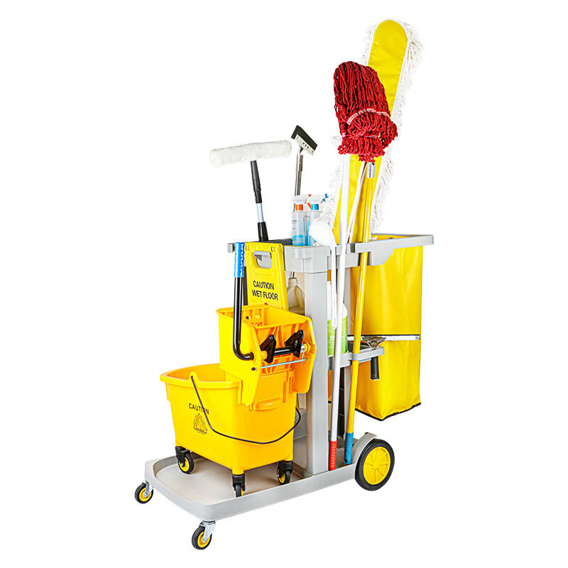 Cleaning Car Cleaning Car Multifunctional Trolley Hotel Room Special Tool Cart Property Linen Hygiene Car Baiyun 80L Trash Can Purchase Only One, More