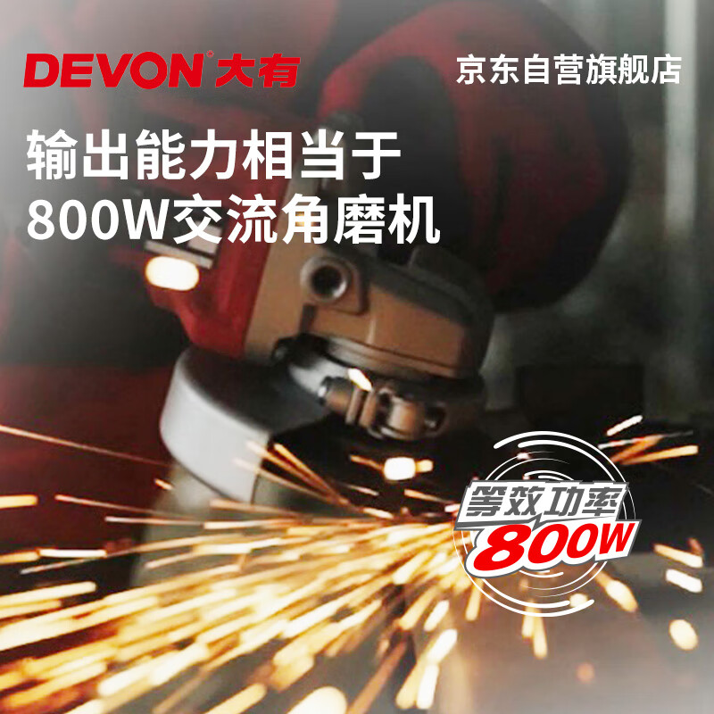Dayou 20V lithium angle grinder rechargeable brushless high-speed cutting machine grinder anti-overload grinder 2908 bare metal