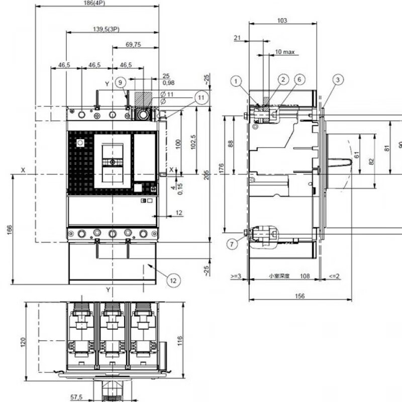 ABB's new molded case circuit breaker XT2S 160 Ekip Dip LIG R100 F F 3P XT4S250 LSIG R250 FF 4P