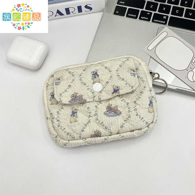 Chanyue Cute Children's Coin Purse High-Looking Mini Card Bag Short Ladies Aunt Towel Bag Student Ins Key Bag Lace Purple Rabbit