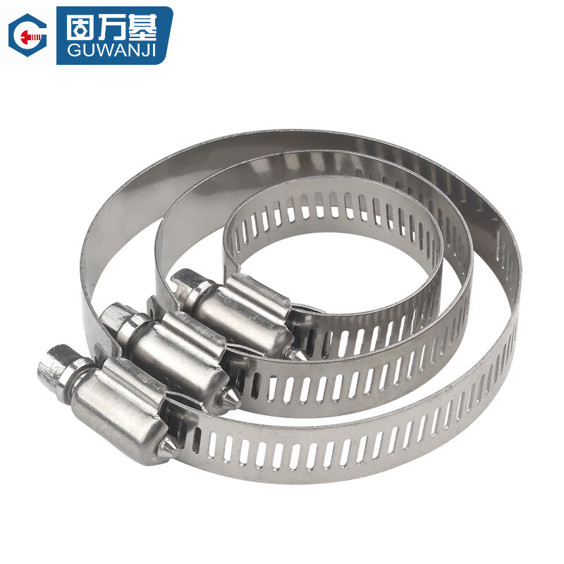 GUWANJI hose clamp 304 stainless steel clamp quick-installation pipe buckle clamp water pipe clamp fixed ring pipe clamp M40-63 (2 inches) 10 pcs