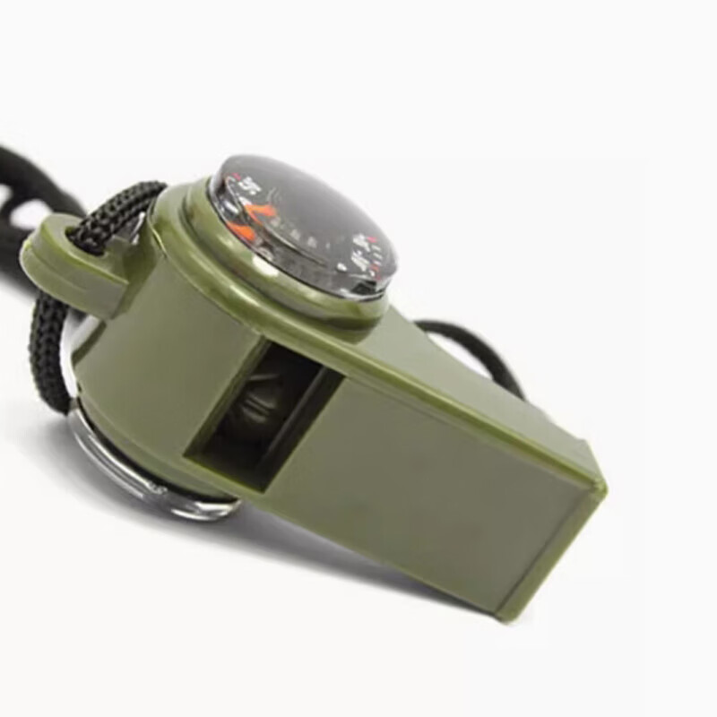 Zhugu Survival Whistle Multifunctional Outdoor Police Whistle Camping Survival Whistle Military Super Loud Portable Three-in-One Whistle 2 Pack