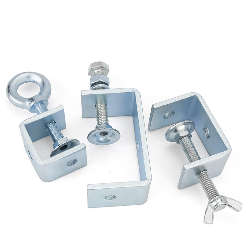 Gold super iron galvanized tiger clamp tube card square u-type c-type fixed clamp clamp hand-tightening ring fastening clamp clamp galvanized opening 20mm outer hexagon