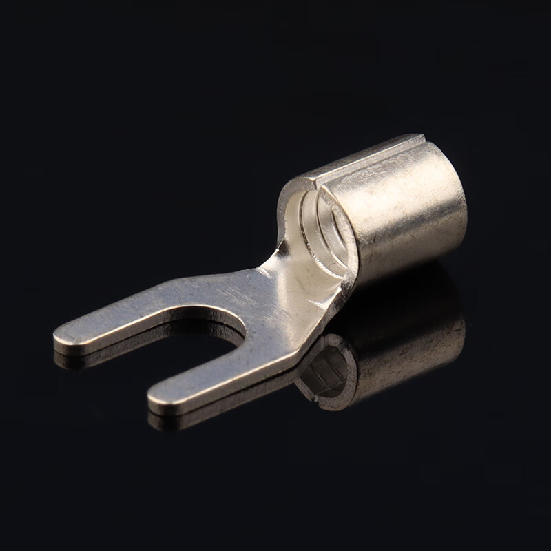 UT1/1.5/2.5-3/4/5/6 terminal block wire nose copper Y-shaped crimped wire bare U-shaped opening cold crimped wire lug UT0.5-3 (1000 pieces)