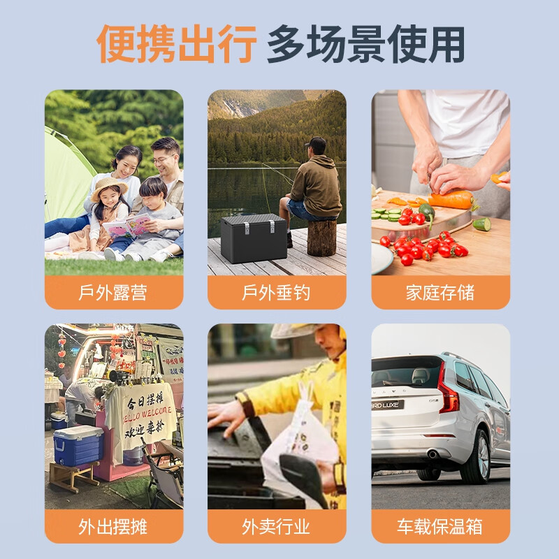 Linglili EPP Foam Box Commercial Food Grade Fruit Food Refrigerated Express Cold Chain Transport Takeaway Insulated Box 43L EPP Foam Box + Thickened and Durable + 43L Hinge Style