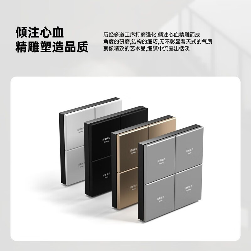 Xiaodu smart switch graffiti zigbee panel light control elf xiaoai voice control hotel system starry sky gray graffiti smart one open plastic spray paint