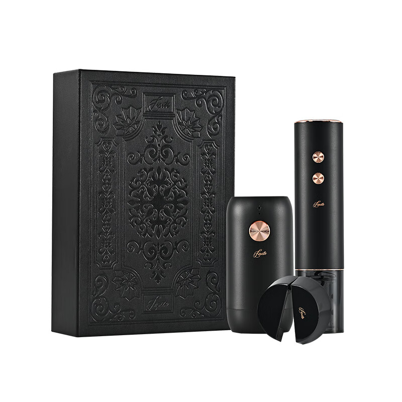 Jisite French brand red wine bottle opener electric wine opener household charging bottle opener gift set light luxury leather box electric bottle opener gift box set