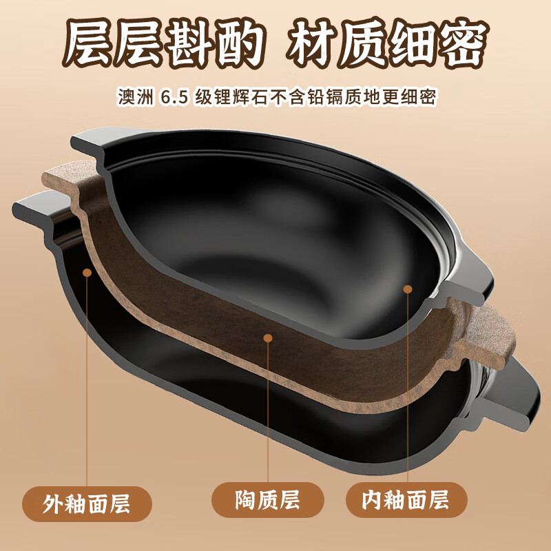 Quanpinwu casserole stew pot household gas high temperature resistant dry-fired claypot rice gas stove special ceramic soup pot commercial casserole