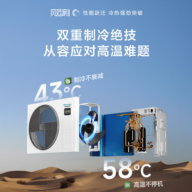 Hisense Fengfengjia series household central air conditioner multi-split first-class energy efficiency variable frequency energy-saving heating and cooling standard water pump anti-bubble top 5 HP first-class energy efficiency | one to four | 80-110 1-level frequency conversion