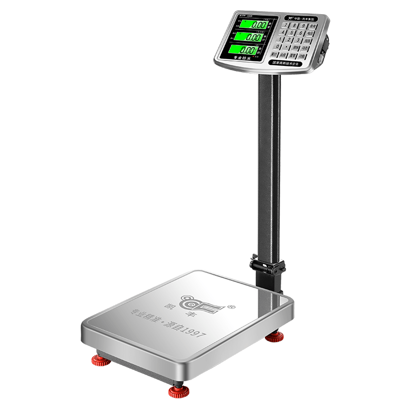 Kaifeng Electronic Scale Commercial Small Platform Scale 100kg150kg High-precision Weighing Electronic Scale Stainless Steel Waterproof Scale Store Manager Black Letter 32*42 Foldable Waterproof_ 150kg 10g