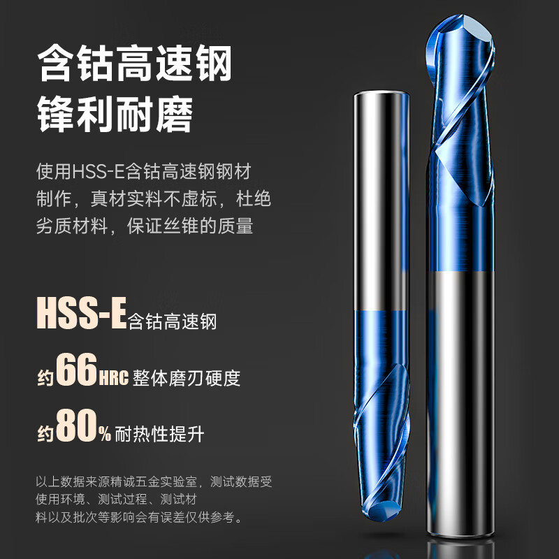 Mr. Fujino Fujinoi 65 degree tungsten steel ball cutter carbide CNC tool end mill stainless steel special R-shaped ball head mill R6*12D*150 blue