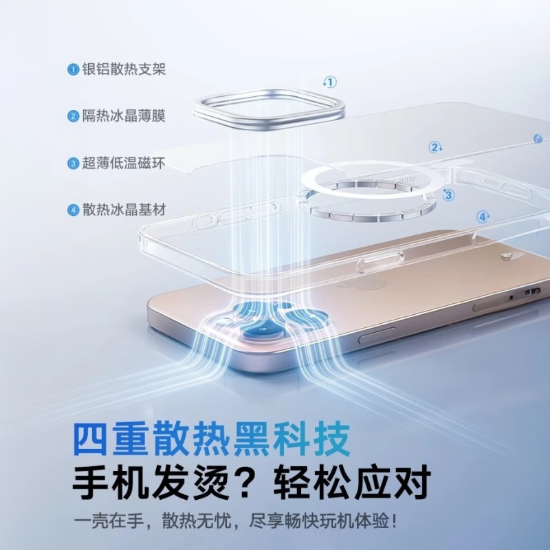 Tulas Fulcrum Shell New Cooling Magnetic Suction丨No yellowing after long-term use Suitable for Apple 16promax mobile phone case iphone16promax transparent ultra-thin bracket anti-fall