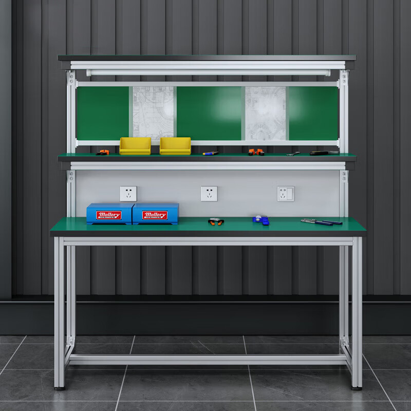 Kegan diy aluminum alloy anti-static workbench aluminum profile operating table computer table workshop factory assembly line assembly table repair table can be customized including accessories 1400*600*1600