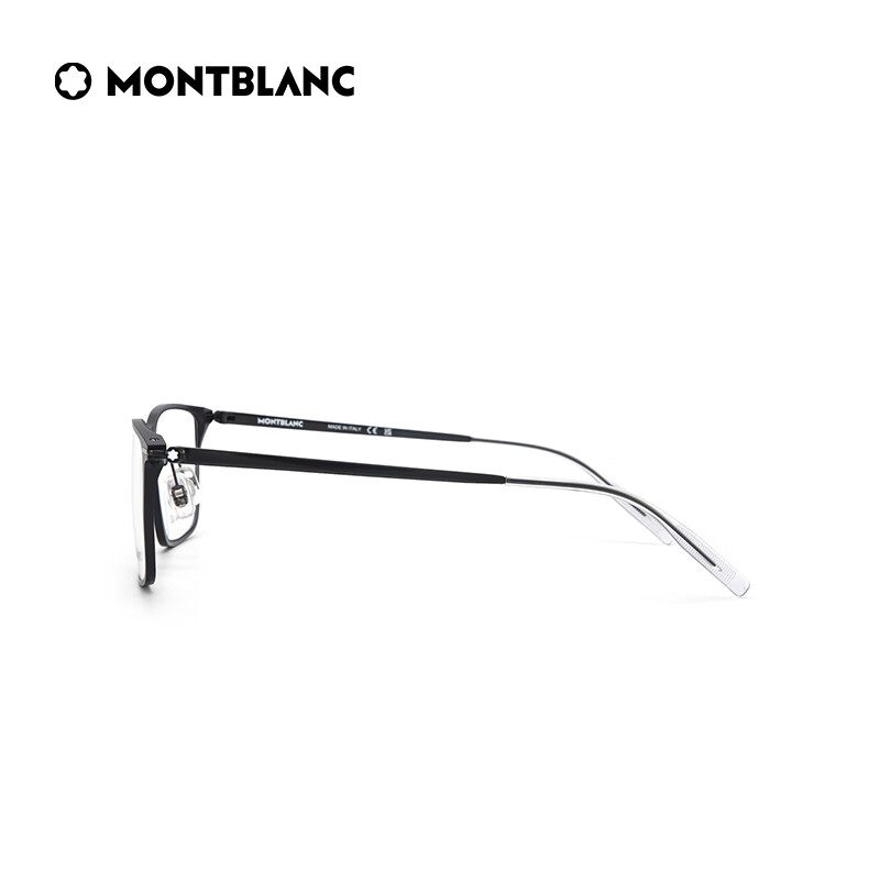 Montblanc (MONTBLANC) optical glasses for men and women, elegant metal rectangular graphite black myopia glasses frame gift MB0285OA-004