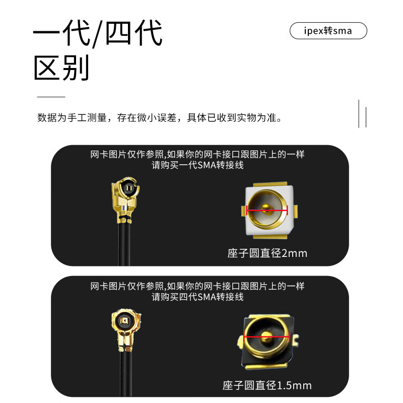Jiudingxin IPEX to SMA female cable WIFI/GSM/3G/4G male and female module adapter antenna IPEX1 generation JDX-IPEX1/SMAK-01