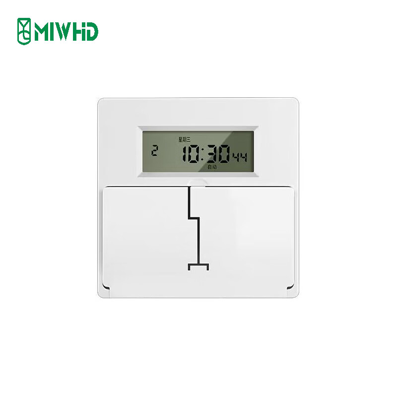 MIWHD type 86 timer switch panel wall-mounted time control switch control advertising light timer 10A white + two circuit