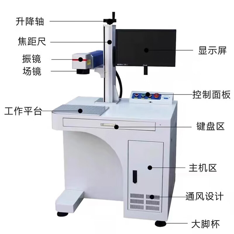 Holy warrior laser marking machine metal nameplate stainless steel pencil ring coding machine radium engraving letter machine laser engraving machine Ziguang-10W
